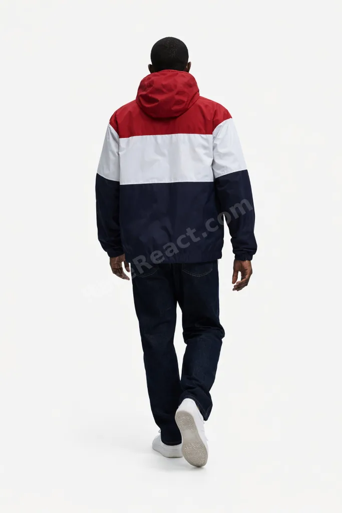 Erkek Günlük Desenli Casual Astarlı Kırmızı Yağmurluk