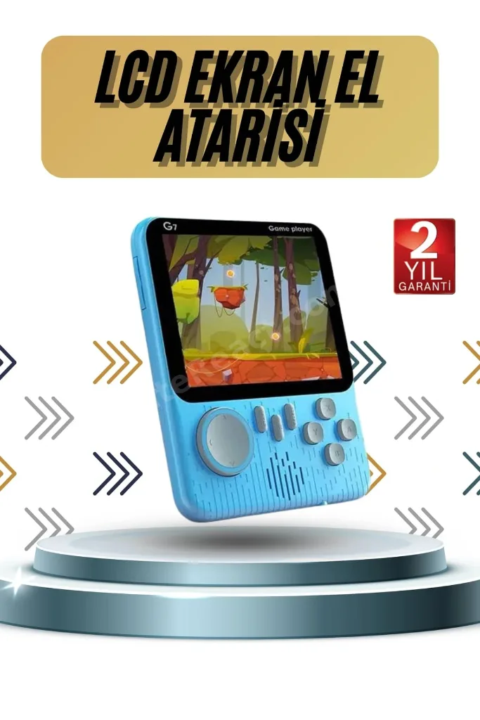 KRM 3.5 İnç Mini Atari Taşınabilir Oyun Konsolu 666 Adet Retro Oyun KRM