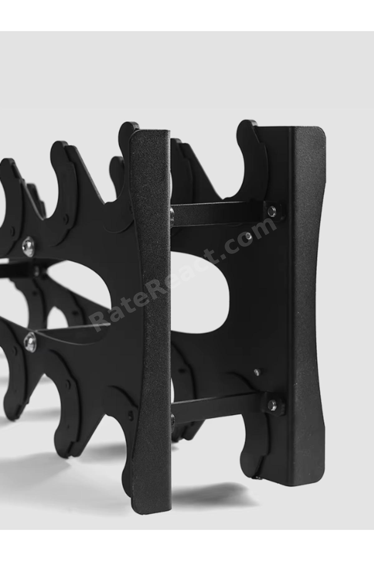 Dambıl Rack Standı – 5 Çift Dambıl Kapasitesi – Çelik Gövde – Dayanıklı ve Kompakt Tasarım