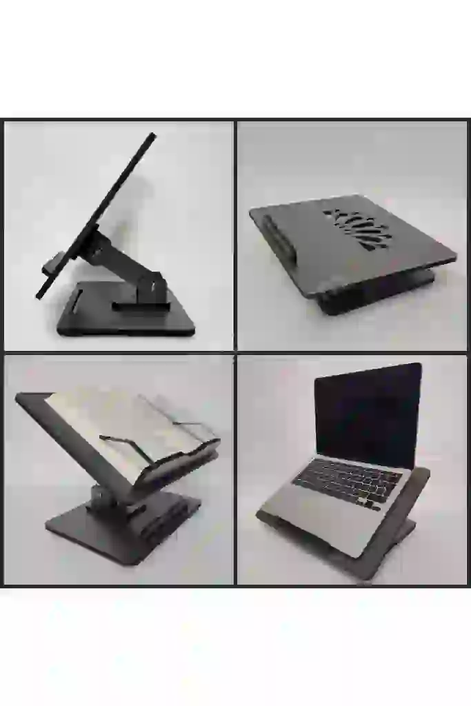Kitap Okuma, Laptop ve Tablet Standı Yükselebilir Ayarlanabilir 360° Dönebilir Katlanabilir