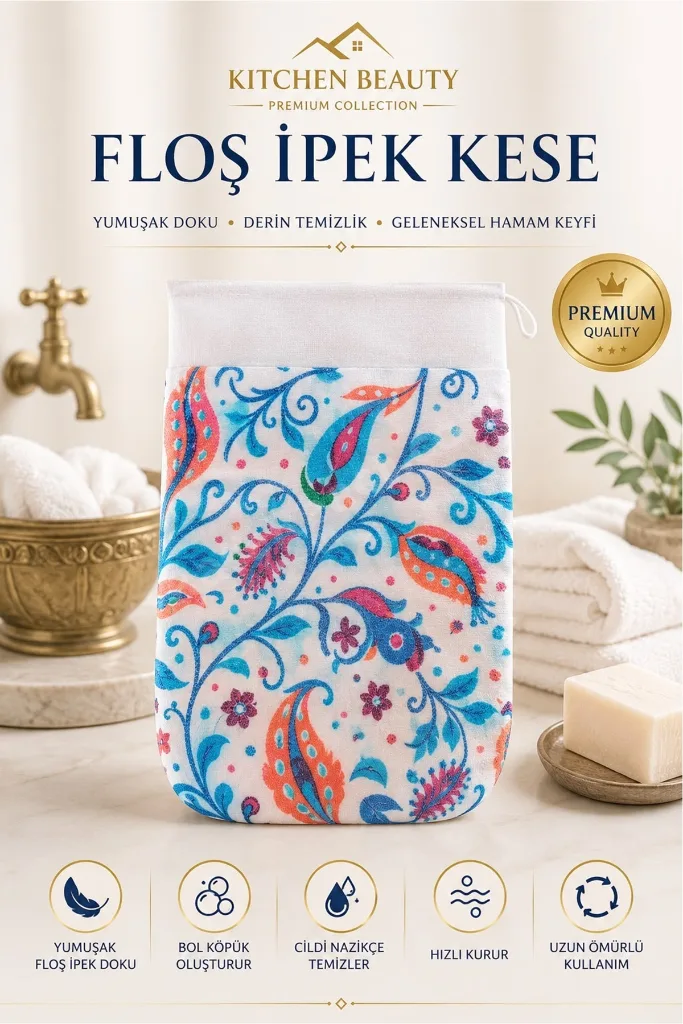 Ebru Desenli Banyo Duş Kesesi Peeling Eldiveni %100 Floş Ipek Normal Ciltler Için Ölü Deri Atıcı Kese