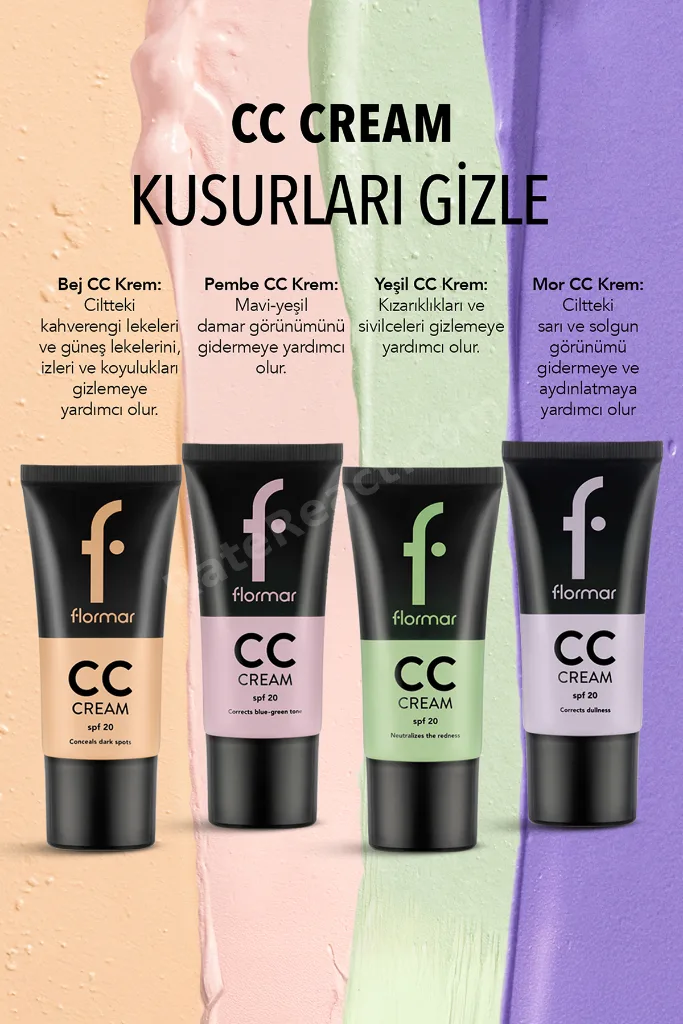 Belirgin İzler için Yoğun Kapatıcı CC Krem (Ten Rengi) - CC Cream -CC04 Antifatigue- 8690604534739