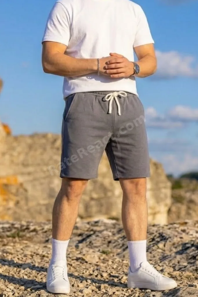 Erkek Pamuklu Casual Cepli Bol Füme Şort