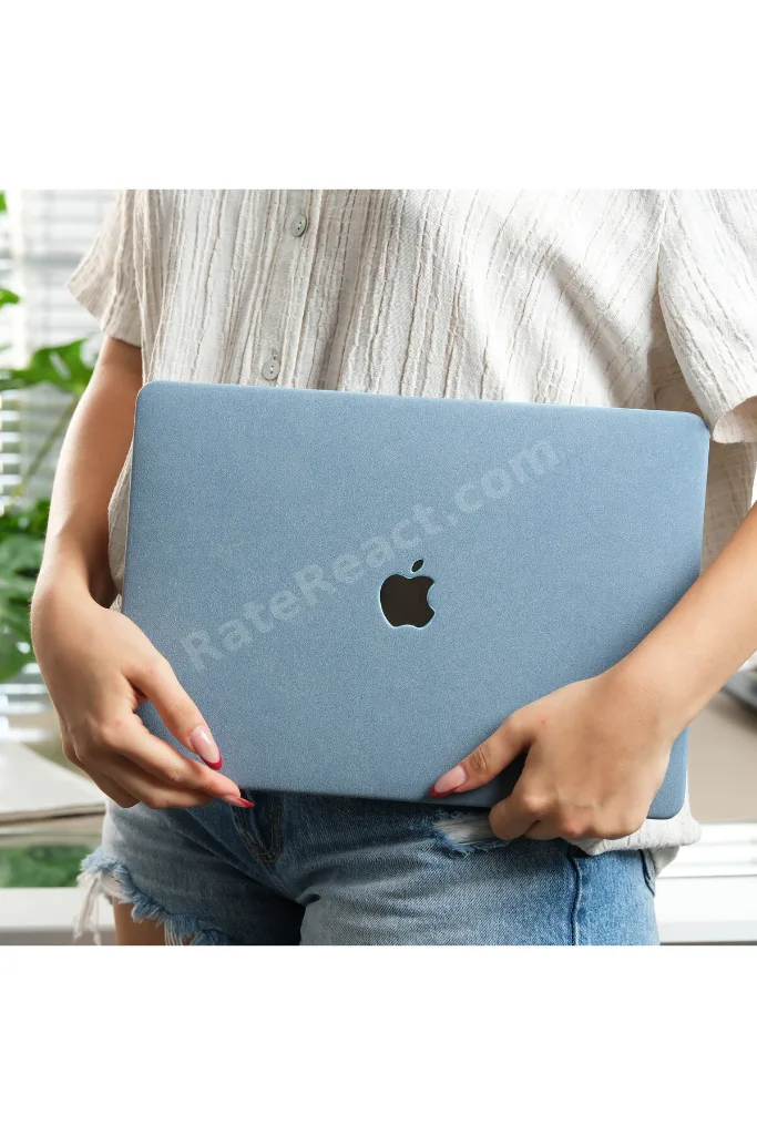 MacBook Pro 13 inç Kılıf M1 M2 Kumaş Kaplama Sert Kapak 360 Darbe Koruma A2338 A2289 A1706 Uyumlu