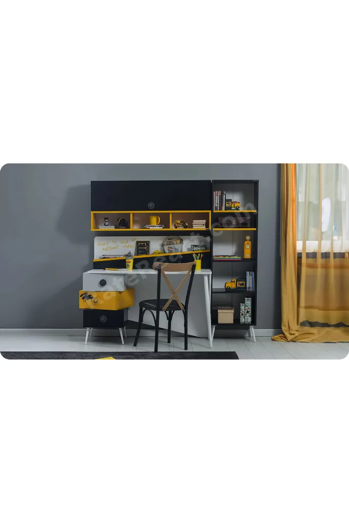 Skate Genç Odası 3 Parça ( 3 Kapalı Dolap Karyola Çalışma Masası )