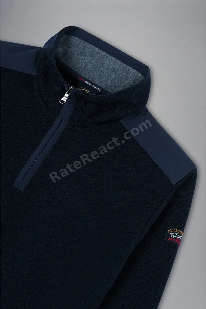 MEN'S ZIPPED PULLOVER C.W. WOOL