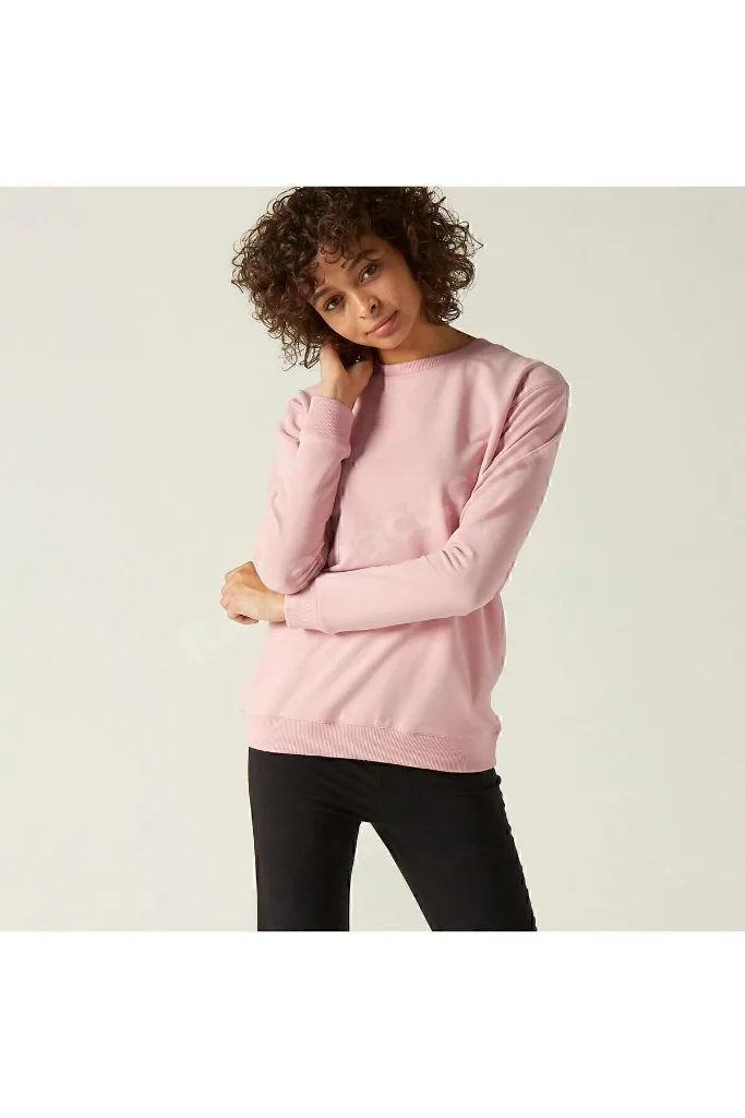 Kadın Pembe Sweatshirt 100 - Fitness