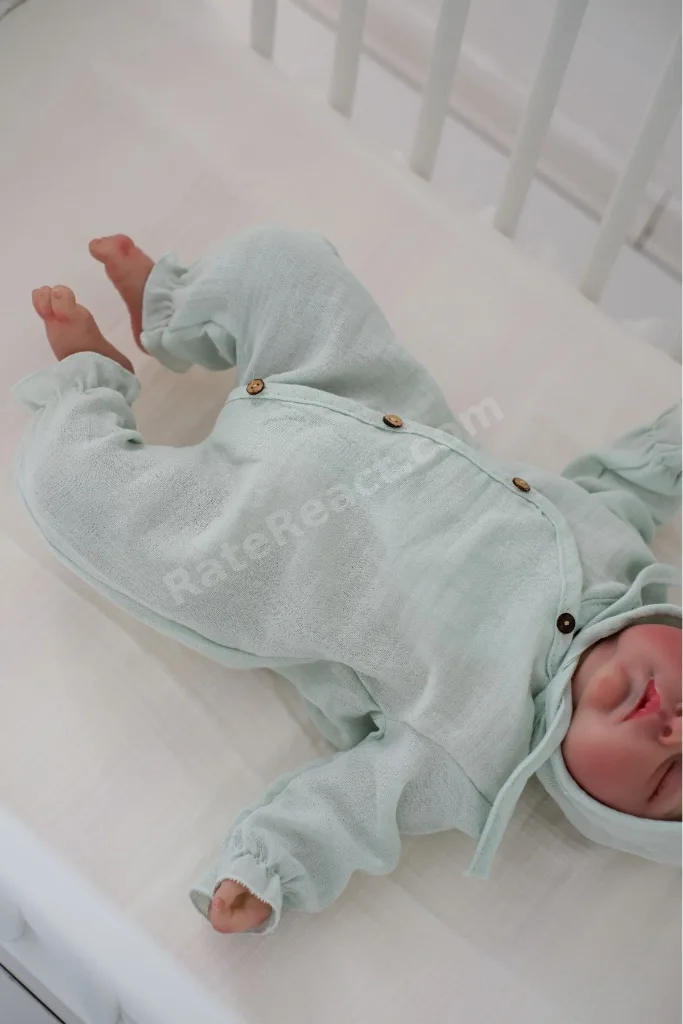 Yenidoğan %100 Pamuk Müslin Yumuşak Organik Dokulu Unisex 10'lu Hastane Çıkışı Bebek Seti