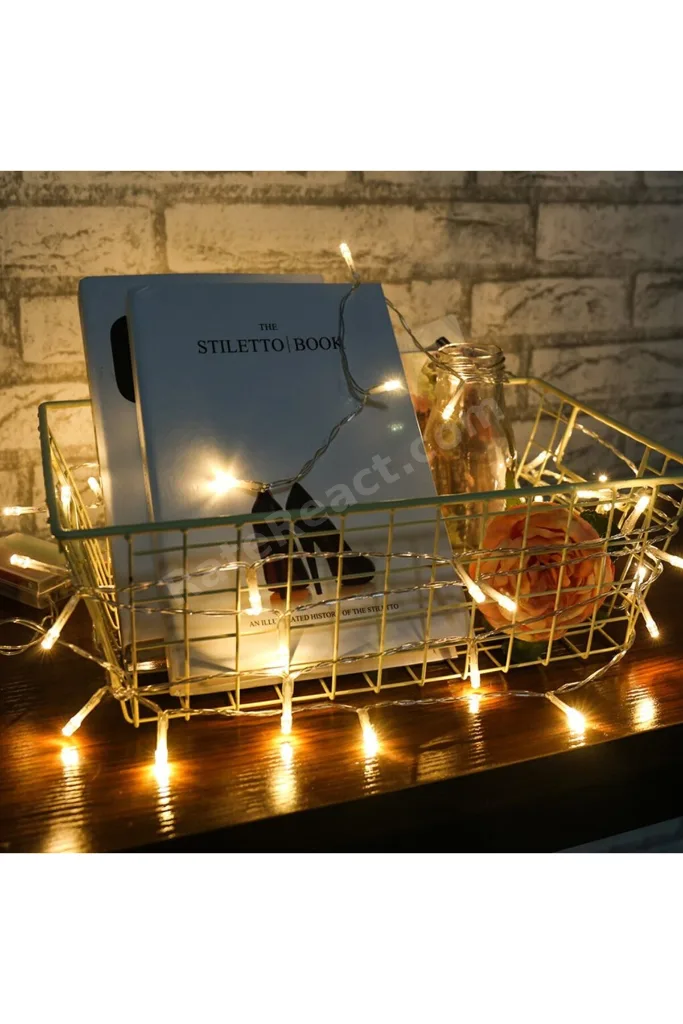 ® 10 Metre 100 Ledli 8 Fonksiyonlu Dekoratif Lambader Sarı Lamba