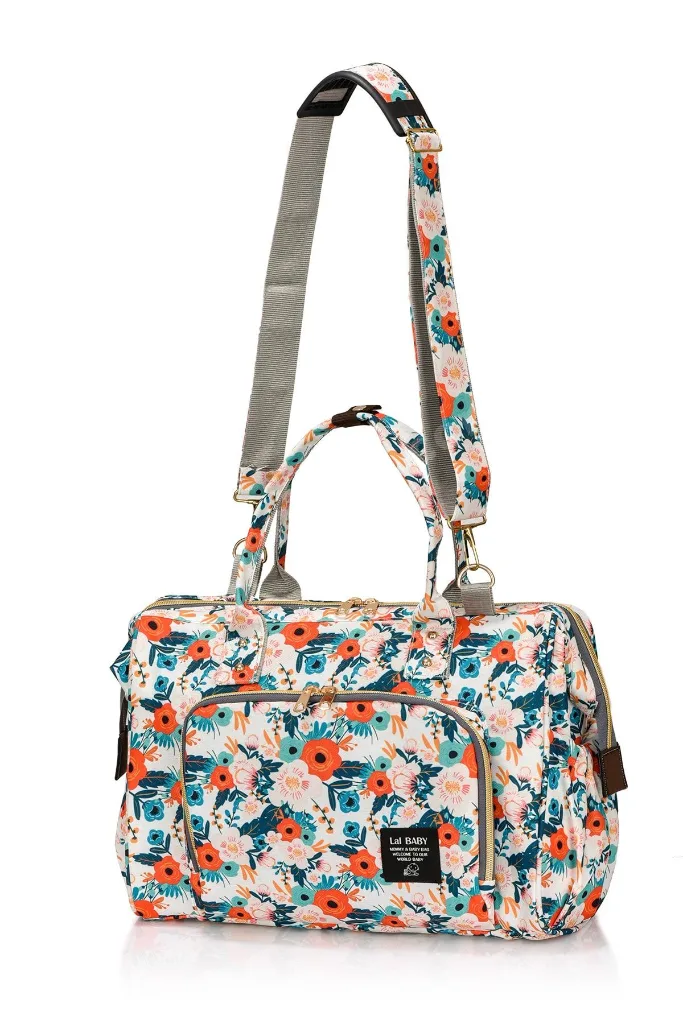 Baggage Bag Flowers Omuz Askılı Anne Bebek Bakım Çantası