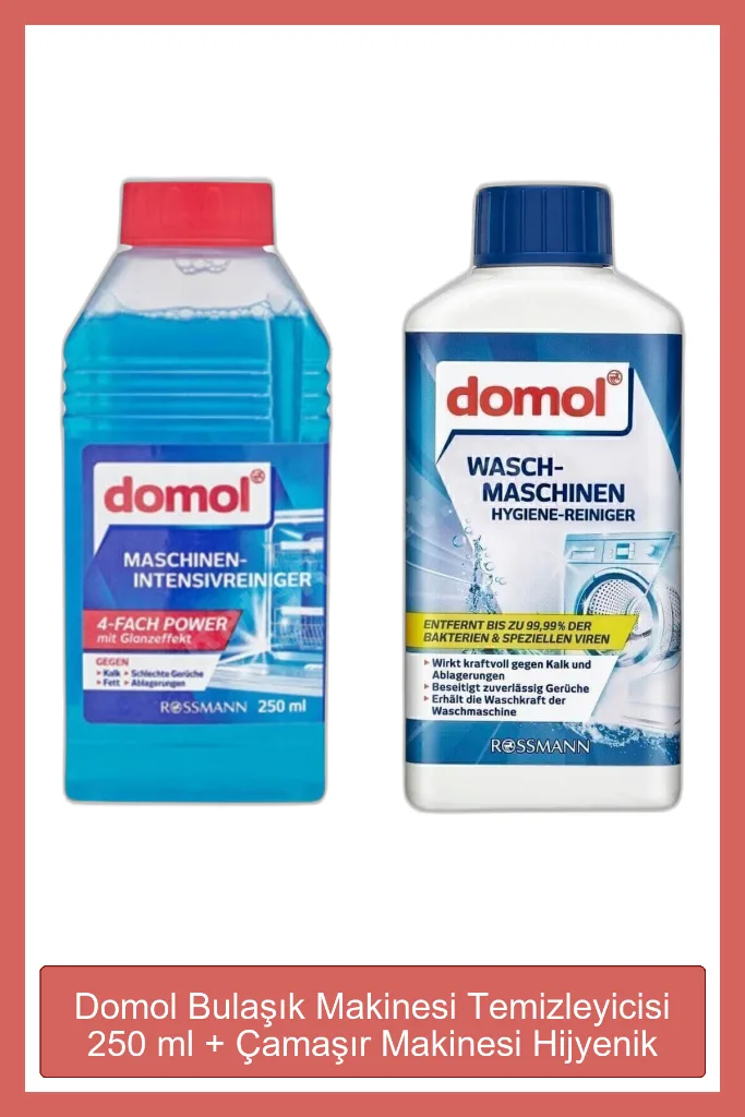 Bulaşık Makinesi Temizleyicisi 250 ml + Çamaşır Makinesi Hijyenik Temizleyici 250 ml