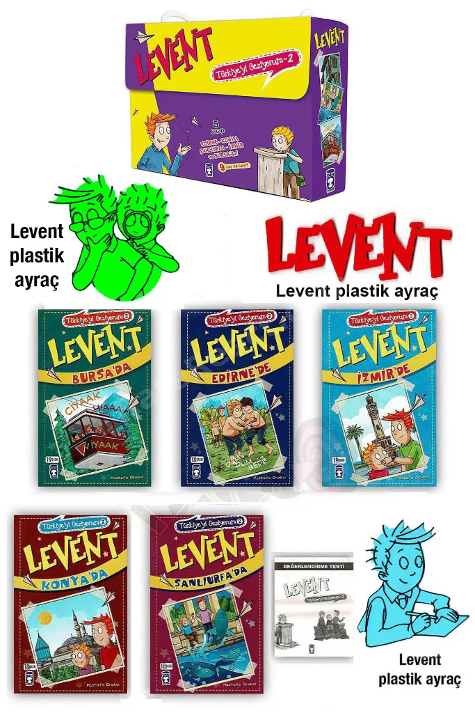 Levent Türkiye'yi Geziyorum 2 Set (5 Kitap 8+ yaş))