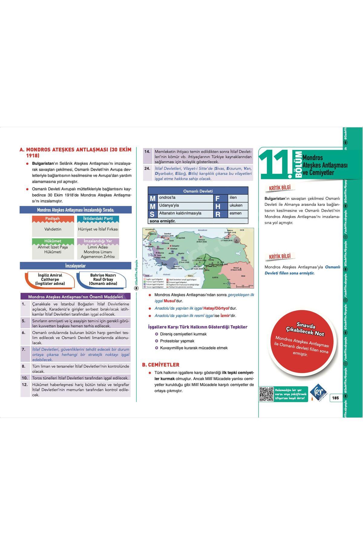 Sadettin Akyayla 2026 KPSS-AGS 35 Günde Haritalarla Kodlamalarla Tarih Video Ders Kitabı