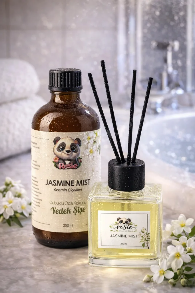Yasemin Çiçekleri Çubuklu Oda Kokusu 250 ml Refil ve 100 ml Difüzör Şişe