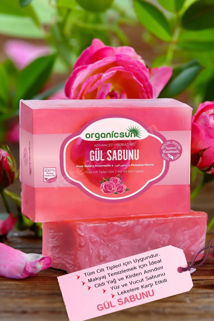 Doğal Gül Sabunu 140 Gr Tüm Cilt Tipleri İçin Onarıcı Besleyici Natural