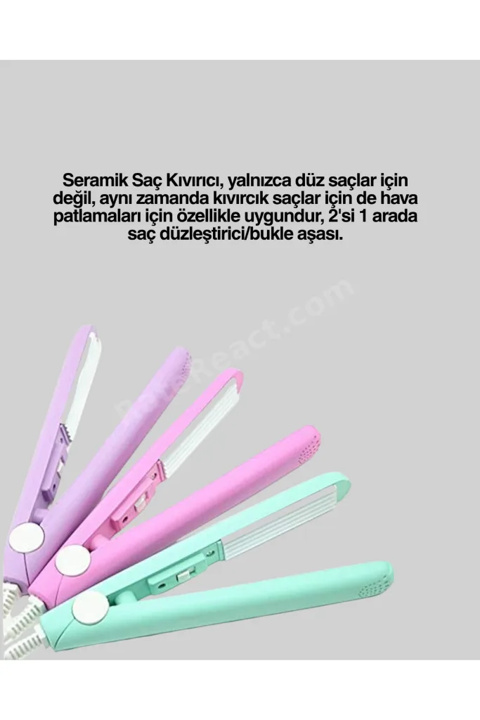 ShopletSell Otomatik Güç Ayarlı, Yaylı Sistemli Kısa Saç Kıvırıcı – Çekmeden ve Kırmadan Şekillendir