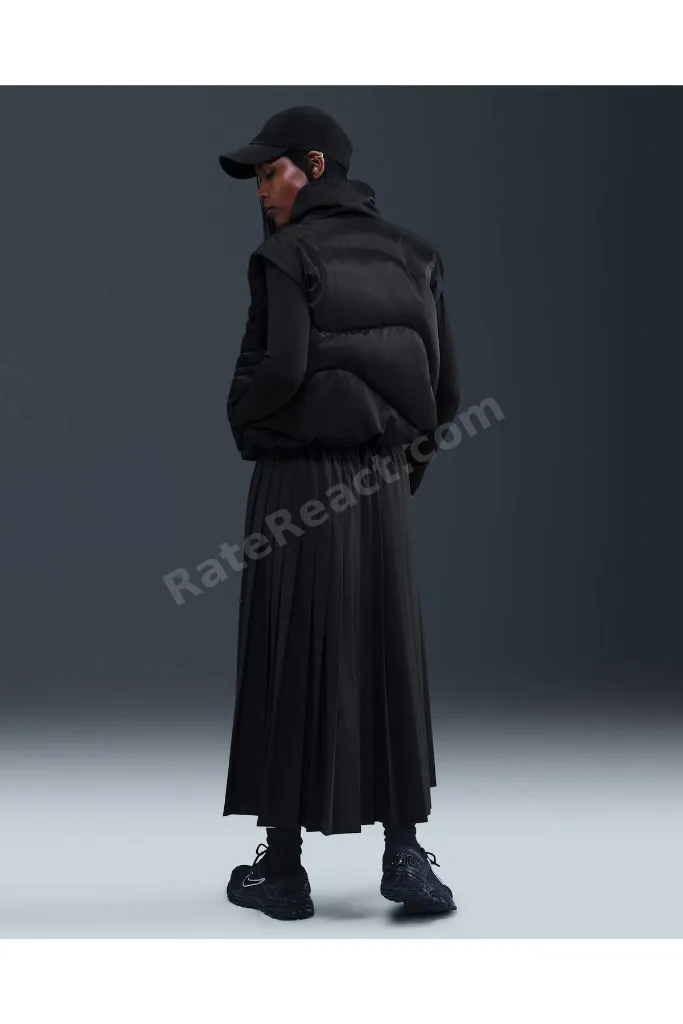 Kaz Tüyü Swoosh Series Oversized Down Vest Bol Kalıp Kadın Yelek /Blue Sportswear