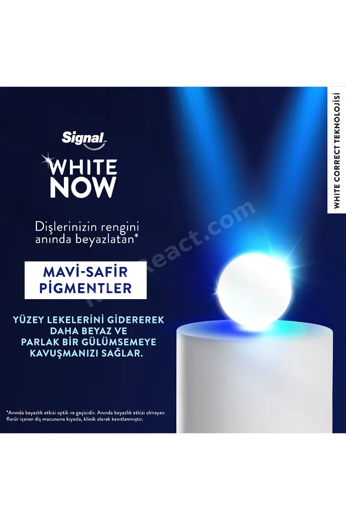 White Now Diş Macunu Lekesiz Beyazlık Etkili Leke Giderme 75 ml x3