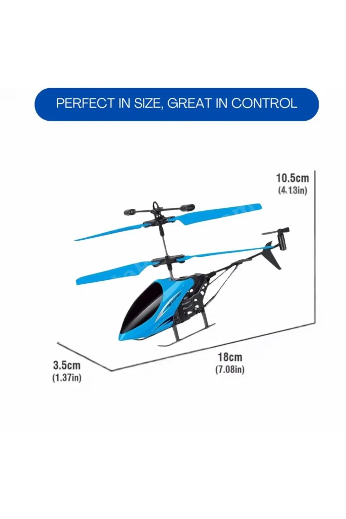 Hareket Sensörlü Kumandalı Şarjlı Mavi Helikopter - Oyuncak Helikopter