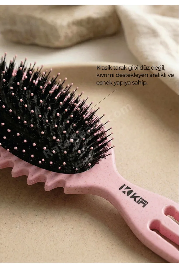 Magical Curl Saç Fırçası - Kıvırcık Tarağı Pembe