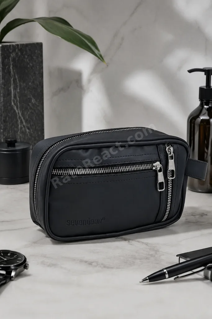 Erkek Siyah Orta Boy Portföy & Clutch & Tıraş El Çantası