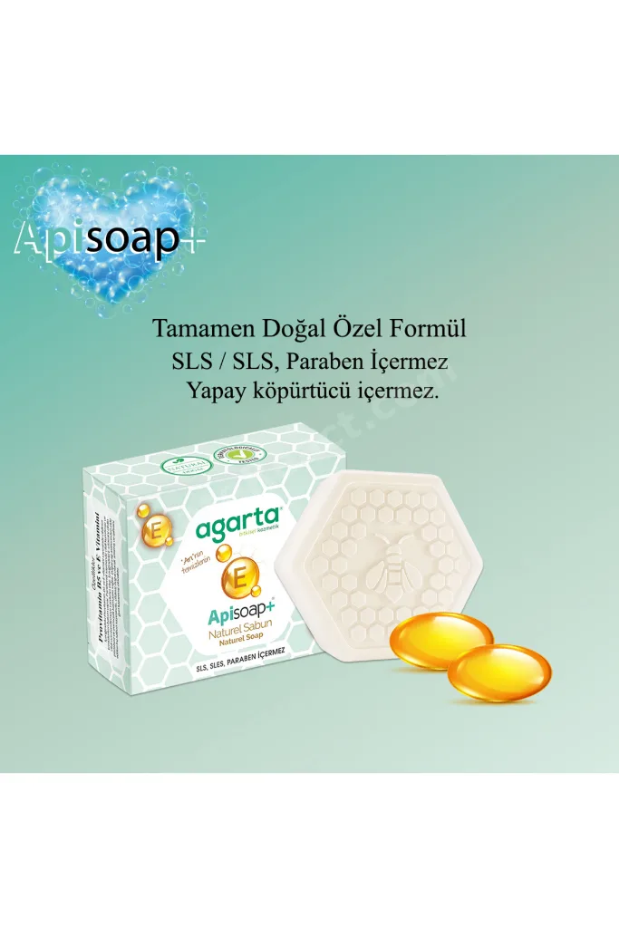 Apisoap Plus Doğal El Yapımı Yüz ve Vücut Sabunu B5 ve E Vitaminli