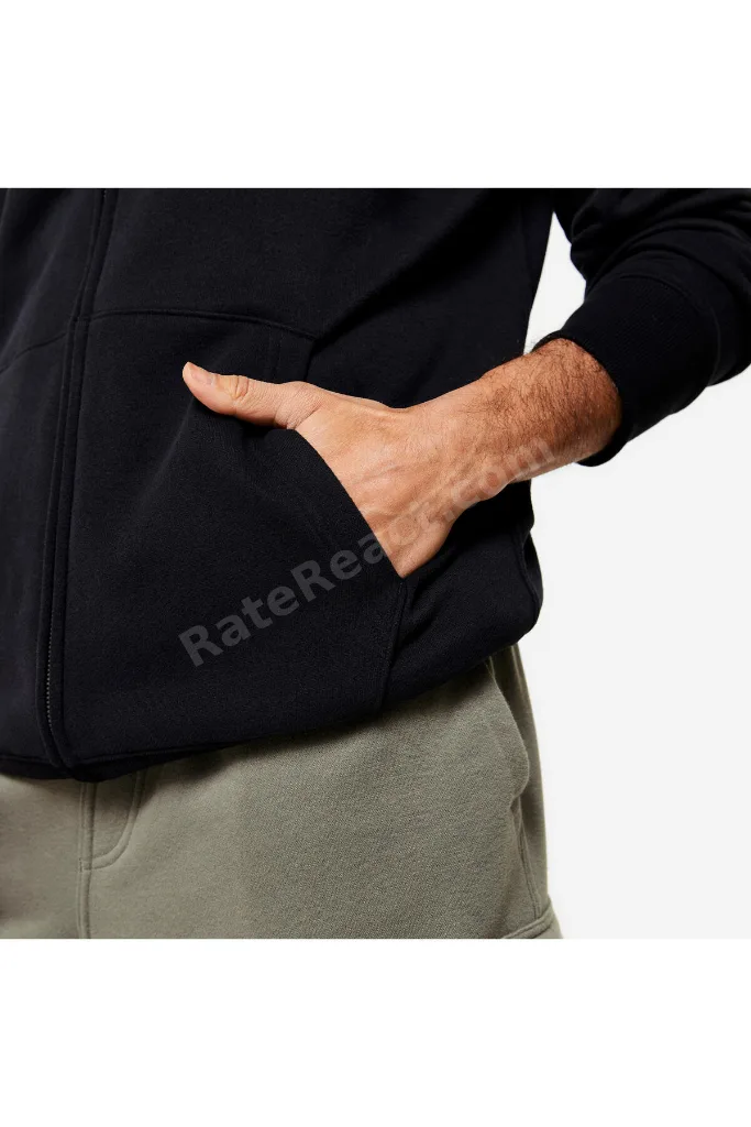 Domyos Erkek Kapüşonlu Fermuarlı Sweatshirt - Siyah