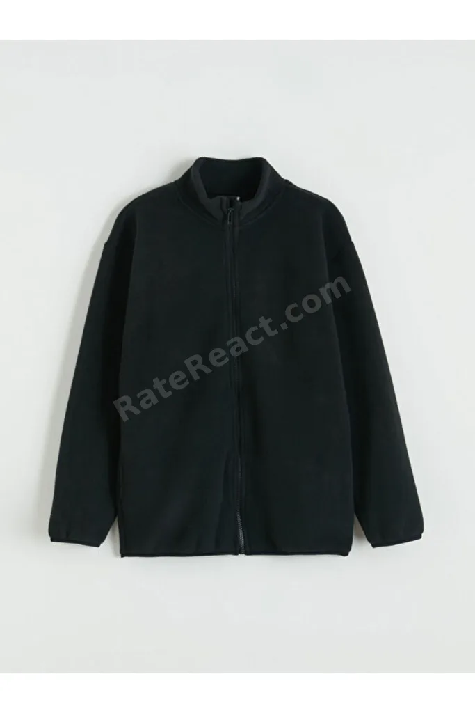 Çelebi Store'dan Kaliteli Parçalar Dik Roba Yaka Erkek Çocuk Polar Fermuarlı Sweatshirt