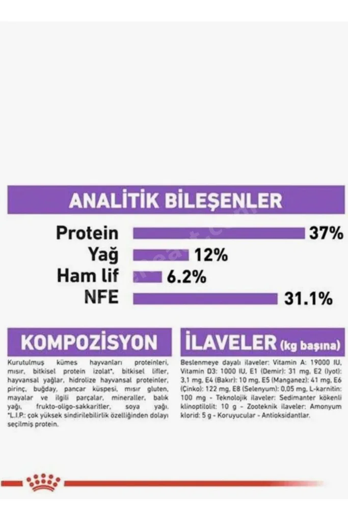 Sterilised 37 Kısırlaştırılmış Yetişkin Kedi Maması 4 Kg