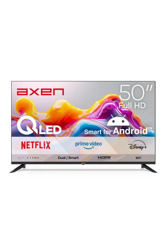 AX50QFPRL-A14S 50" 126 Ekran Uydu Alıcılı Full HD Android Smart QLED TV - Siyah
