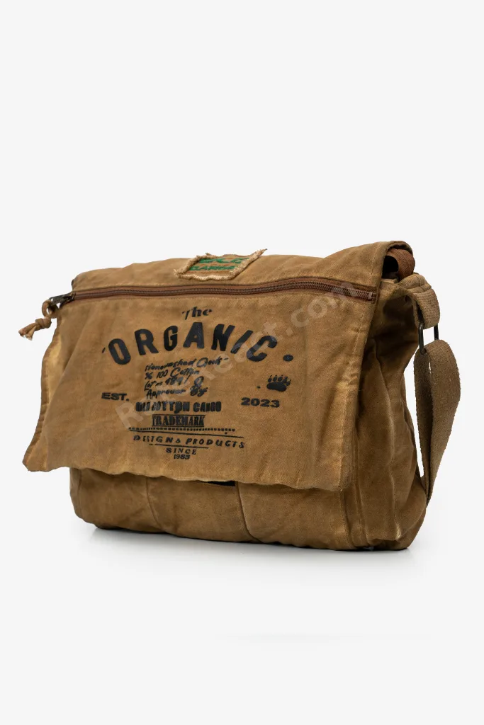 Salaş Omuz Çantası Pamuk Postacı Laptop Okul Seyahat Günlük Vintage Retro - Mulater Bag 8128