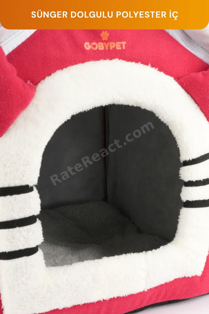 Peluş Kedi Ve Küçük Irk Köpek Evi, Minderli