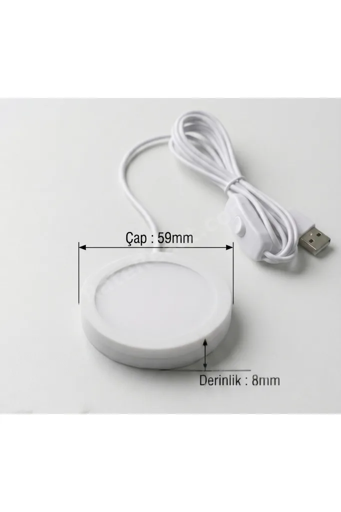 Collection 3D Yazıcı Uyumlu LED Lamba Donanım Kiti - (Bambu Lab MH001 Uyumlu) - 1 Metre USB Kablolu, Butonlu 5V 10W 5000K Doğal Beyaz