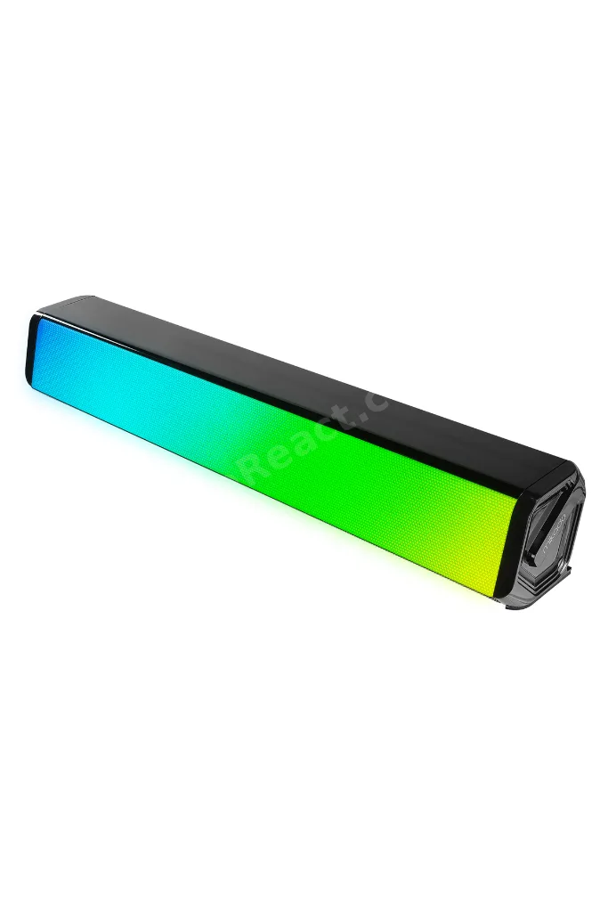 MD-S605 2x2 5Wx2CH RGB Ledli Oyuncu Siyah USB Sound Bar Speaker Hoparlör