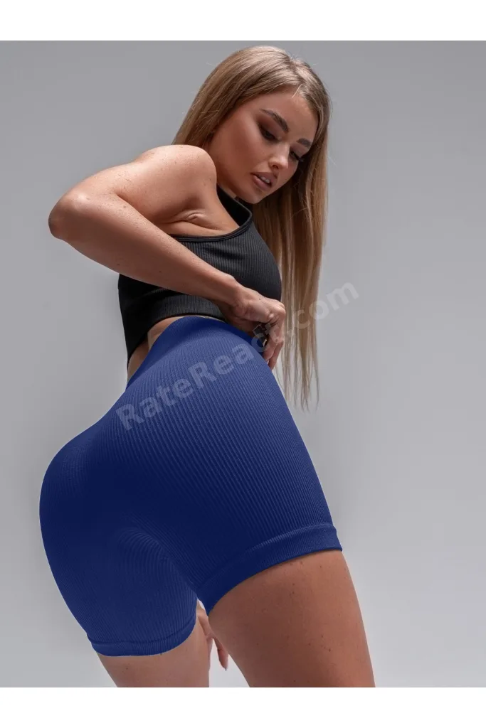 Dublin Model Biker Örme Kumaş Seamless Model Fitilli Şort Lacivert Renk