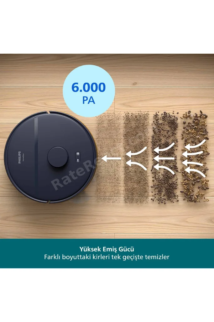 2000 Serisi Robot Süpürge,Islak ve Kuru Temizlik, HomeRun,Lacivert, XU2000/15
