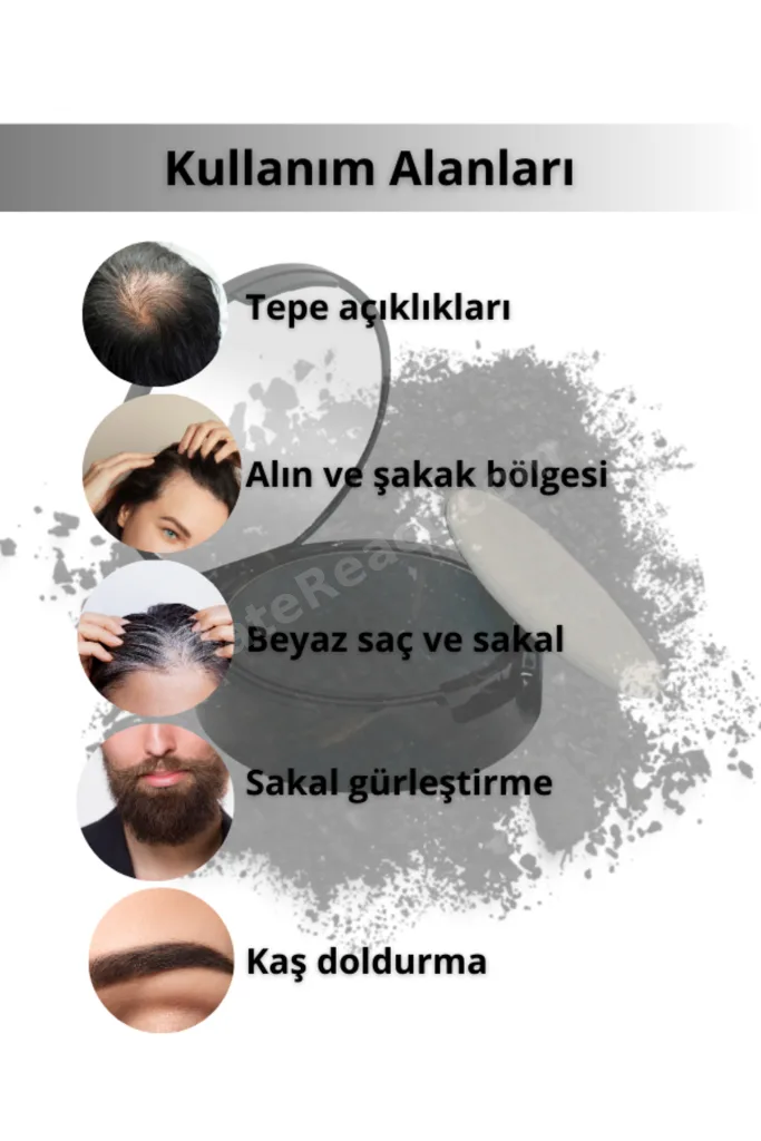 Suda Çıkmayan Saç Sakal Dolgunlaştırıcı Pudra Dip Boya 14 gr Sarı