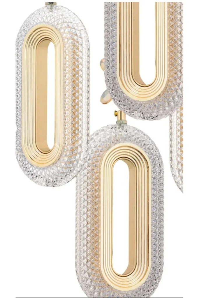 4 LÜ DEFNE ROSE GOLD 3 RENK MODLU KRİSTAL DESENLİ LEDLİ SARKIT AVİZE