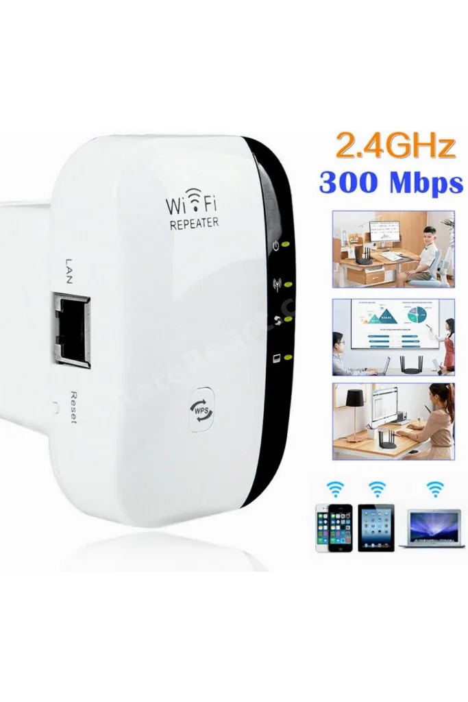WiFi Ağ Genişletici Access Point Ethernet Destekli 300 Mbps