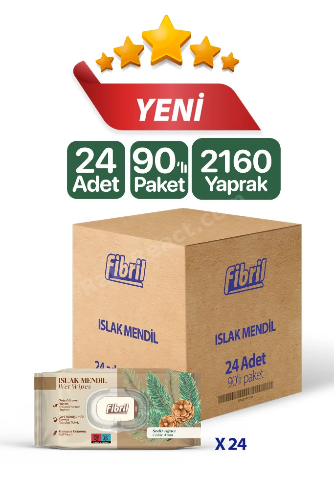 Sedir Ağacı Kokulu Serisi Set Islak Mendil 24x90 Lı Paket 2160 Yaprak