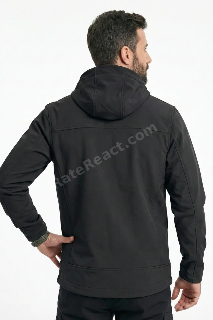 Erkek Mont İçi Polarlı Softshell Mont Su ve Rüzğar Geçirmez Kapüşonlu Spor Mont