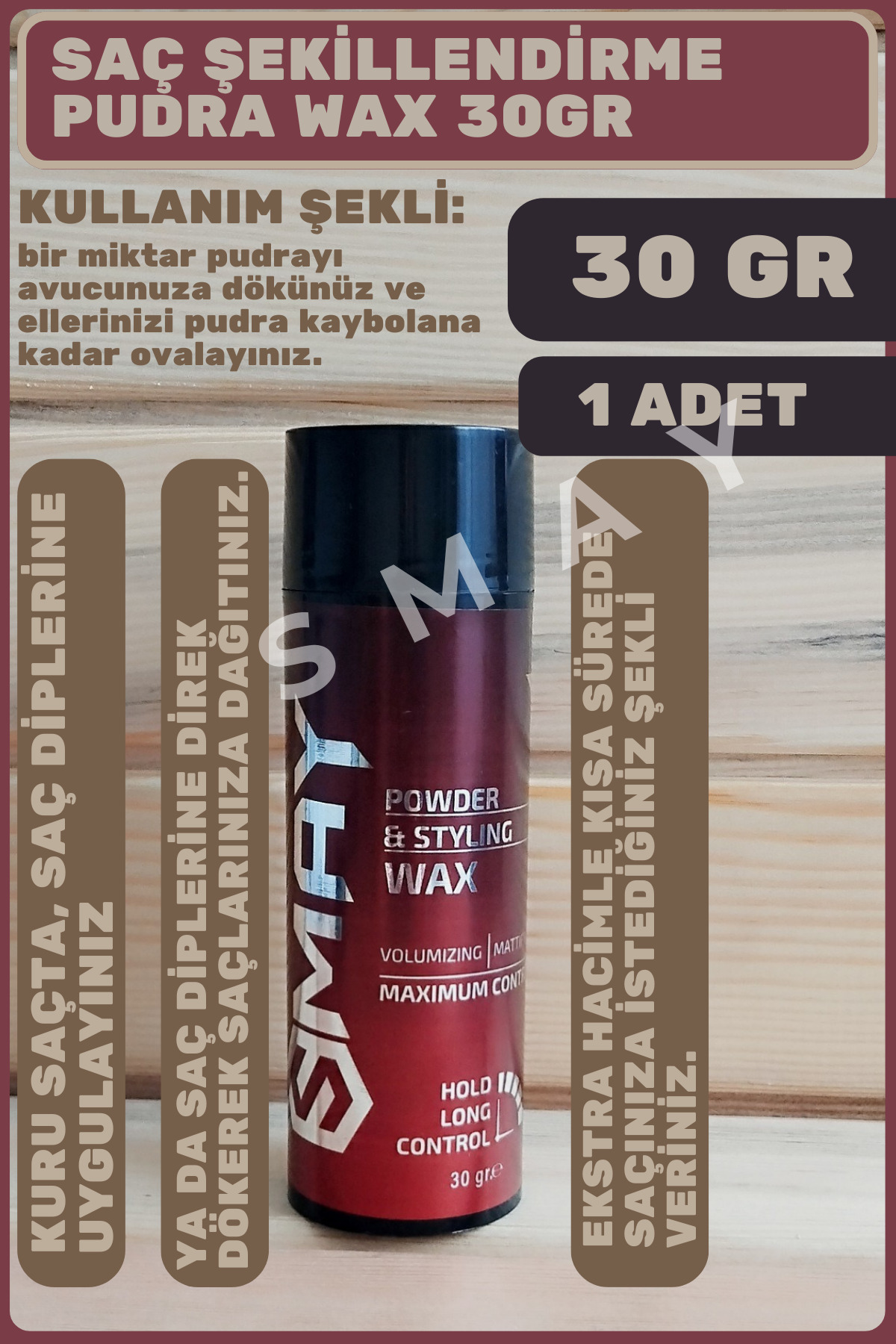 Saç Şekillendirme Pudra Wax 30GR,Wax Saç Pudrası,Saç Şekillendirici Toz Pudra,Şekillendirici Saç