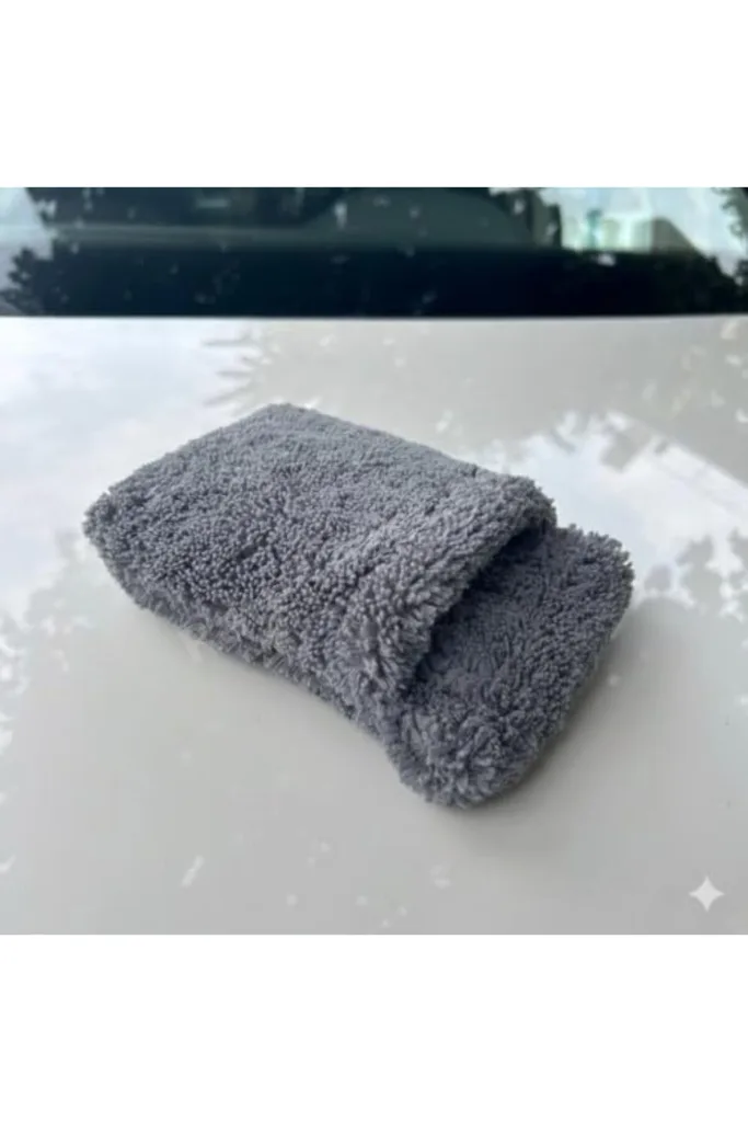 TTKTEKNOLOJİ SOGUD 4 Parmak Cila Eldiveni Mikrofiber – Araba Pasta Cila Uygulama Pedi, Wax Pad, Ultr