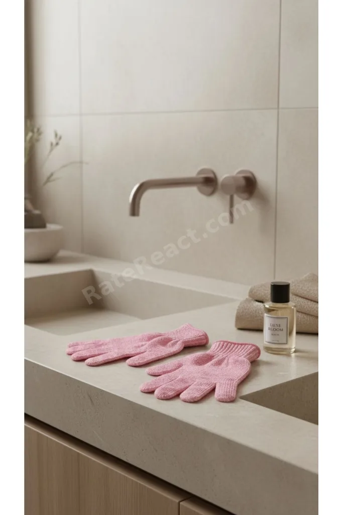 2’li Banyo Kese Peeling Eldiven Seti Pembe