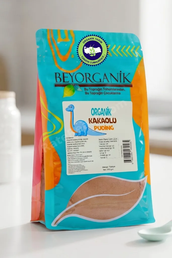 Organik Kakaolu Puding 200gr (PESTİSİT VE AFLATOKSİN ANALİZLİ)