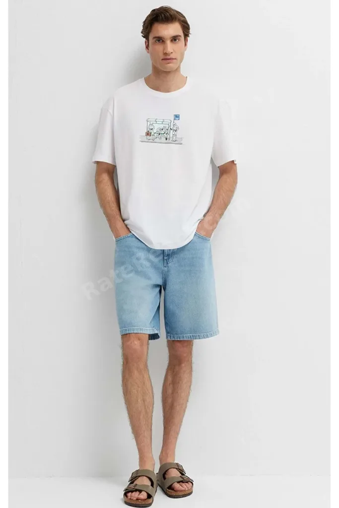 M0613350 Star Wars Baskılı Beyaz Tişört Erkek T-Shirt BEYAZ