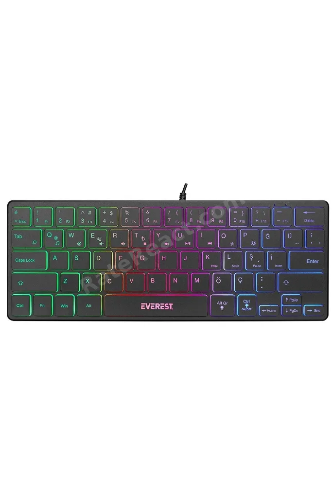 Minico Usb Rainbow Aydınlatmalı Q Kablolu Klavye Slim Kb-73m