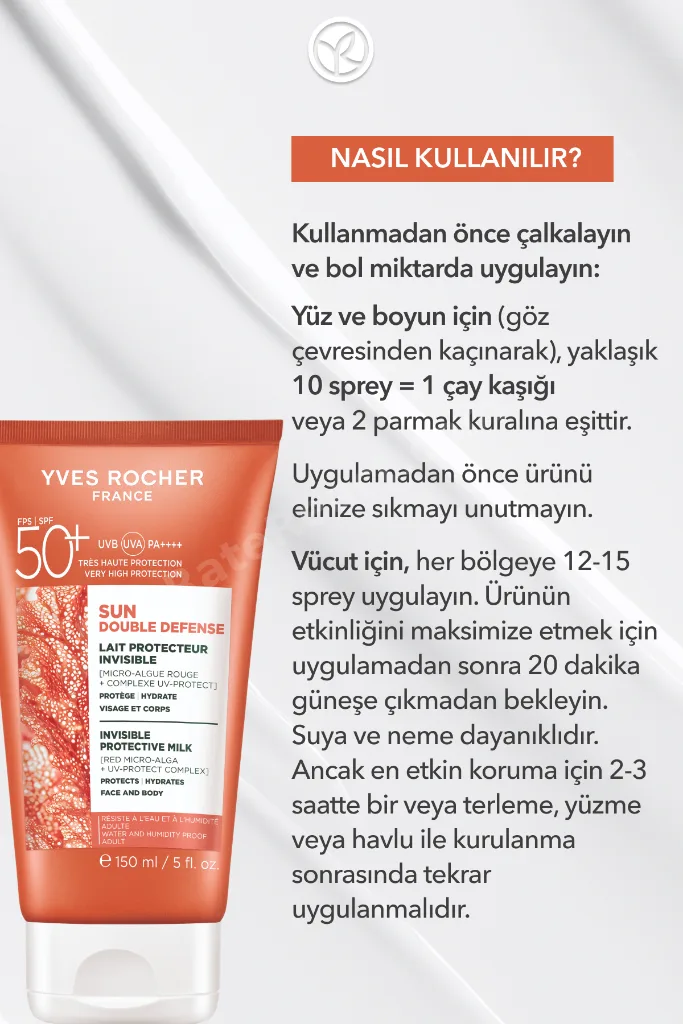 Erken Yaşlanma Etkilerine Karşı SPF 50 + Yüksek Koruma ve Cildini Nemlendirici Yüz ve Vücut Güneş Losyonu 150ml