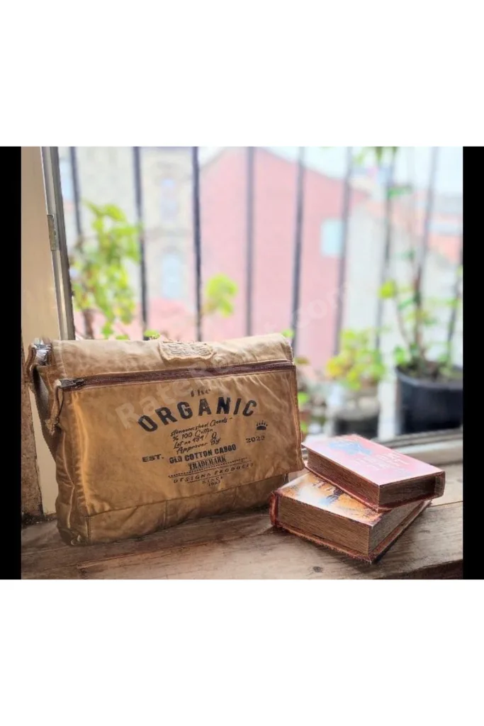Salaş Omuz Çantası Pamuk Postacı Laptop Okul Seyahat Günlük Vintage Retro - Mulater Bag 8128