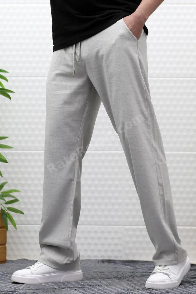 Erkek Yazlık Kumaş Baggy Beli Lastikli Pantolon
